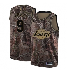 Women's Nike Los Angeles Lakers #9 Rajon Rondo Swingman Camo Realtree Collection NBA Jersey
