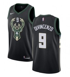 Men's Nike Milwaukee Bucks #9 Donte DiVincenzo Swingman Black NBA Jersey - Statement Edition