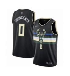 Women's Milwaukee Bucks #0 Donte DiVincenzo Swingman Black Finished Basketball Jersey - Statement Edition