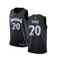 Men's Nike Minnesota Timberwolves #20 Josh Okogie Swingman Black Hardwood Classics Jersey