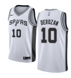Men's Nike San Antonio Spurs #10 DeMar DeRozan Swingman White NBA Jersey - Association Edition