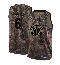 Youth Nike Washington Wizards #6 Troy Brown Jr. Swingman Camo Realtree Collection NBA Jersey