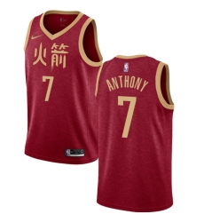 Women's Nike Houston Rockets #7 Carmelo Anthony Swingman Red NBA Jersey - 2018 19 City Edition