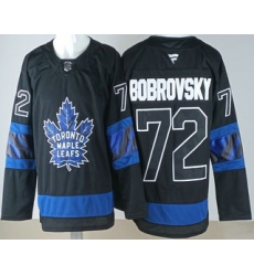 Men's Toronto Maple Leafs #72 Sergei Bobrovsky Black Alternate Authentic Jersey