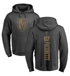 NHL Adidas Vegas Golden Knights #67 Max Pacioretty Charcoal One Color Backer Pullover Hoodie