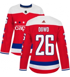 Women's Adidas Washington Capitals #26 Nic Dowd Authentic Red Alternate NHL Jersey