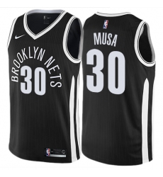 Men's Nike Brooklyn Nets #30 Dzanan Musa Swingman Black NBA Jersey - City Edition
