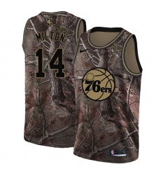 Youth Nike Philadelphia 76ers #14 Shake Milton Swingman Camo Realtree Collection NBA Jersey