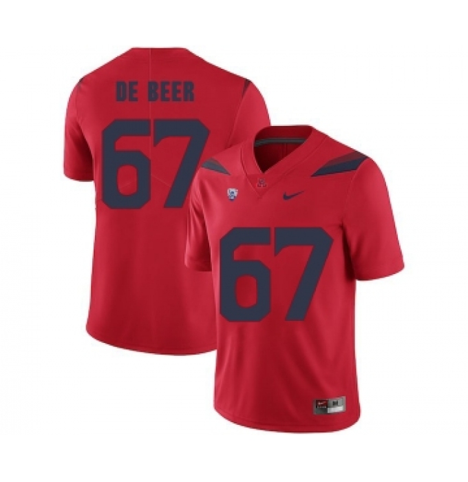 Arizona Wildcats 67 Gerhard De Beer Red College Football Jersey