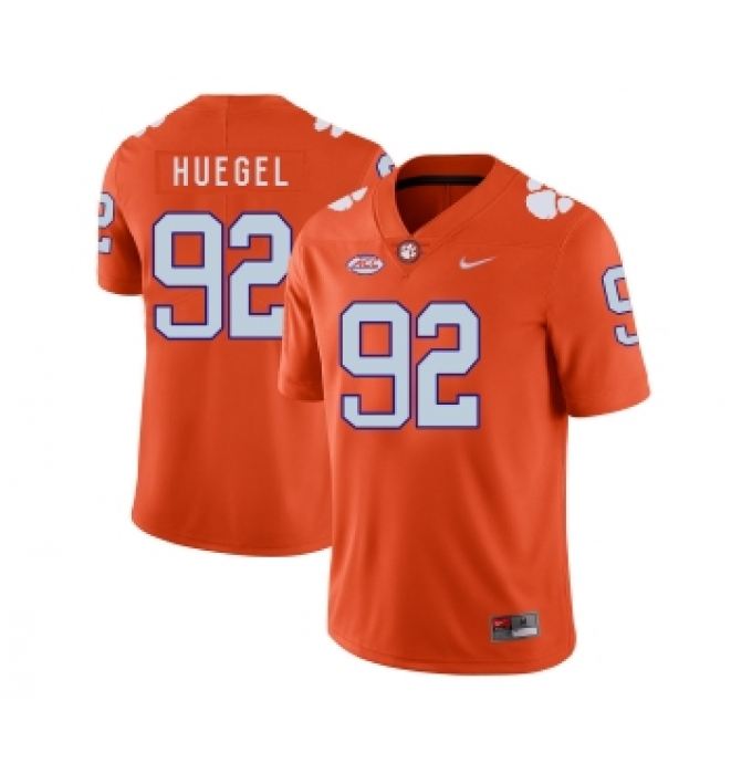 Clemson Tigers 92 Greg Huegel Orange Nike College Football Jersey