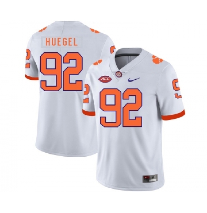 Clemson Tigers 92 Greg Huegel White Nike College Football Jersey