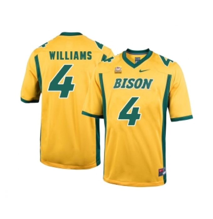 North Dakota State Bison 4 Dimitri Williams Gold College Football Jersey