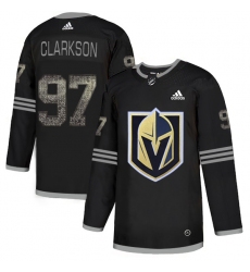 Men's Adidas Vegas Golden Knights #97 David Clarkson Black Authentic Classic Stitched NHL Jersey