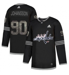 Men's Adidas Washington Capitals #90 Marcus Johansson Black 1 Authentic Classic Stitched NHL Jersey