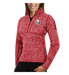 New York Islanders Antigua Women's Fortun Zip Pullover Sweater Red