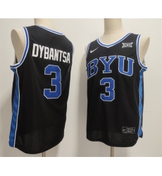 Men's Duke Blue Devils #3 AJ Dybantsa Black Stitched Basketball Jersey