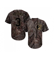 Men's Baltimore Orioles #3 Cedric Mullins Authentic Camo Realtree Collection Flex Base Baseball Jersey