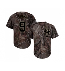 Men's New York Mets #9 Brandon Nimmo Authentic Camo Realtree Collection Flex Base Baseball Jersey