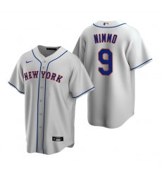 Men's Nike New York Mets #9 Brandon Nimmo Gray Road Stitched Baseball Jersey