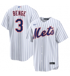 Men's New York Mets #3 Carson Benge 2026 White Cool Base Stitched Baseball Jersey