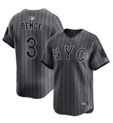 Men's New York Mets #3 Carson Benge Navy City Connect Stitched Baseball Jersey