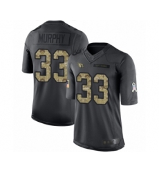 Men's Arizona Cardinals #33 Byron Murphy Limited Black 2016 Salute to Service Football Jersey