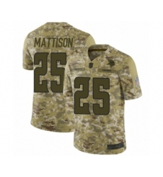Men's Minnesota Vikings #25 Alexander Mattison Limited Camo 2018 Salute to Service Football Jersey