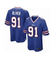 Men's Buffalo Bills #91 Ed Oliver Game Royal Blue Team Color Football Jersey