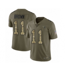 Men's Tennessee Titans #11 A.J. Brown Limited Olive Camo 2017 Salute to Service Football Jersey