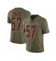 Men's Cincinnati Bengals #57 Germaine Pratt Limited Olive 2017 Salute to Service Football Jersey