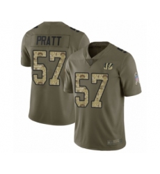 Men's Cincinnati Bengals #57 Germaine Pratt Limited Olive Camo 2017 Salute to Service Football Jersey