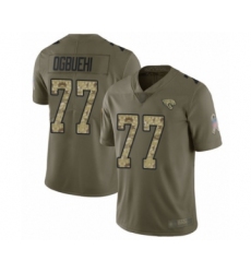 Men's Jacksonville Jaguars #77 Cedric Ogbuehi Limited Olive Camo 2017 Salute to Service Football Jersey