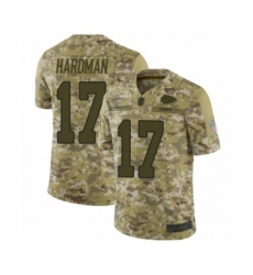 Youth Kansas City Chiefs #17 Mecole Hardman Limited Camo 2018 Salute to Service Football Jersey