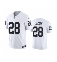 Men's Las Vegas Raiders #28 Josh Jacobs White 2023 F.U.S.E Vapor Untouchable Stitched Football Jersey
