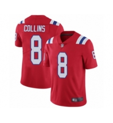 Men's New England Patriots #8 Jamie Collins Red Alternate Vapor Untouchable Limited Player Football Jersey
