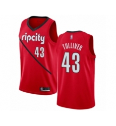 Men's Portland Trail Blazers #43 Anthony Tolliver Red Swingman Jersey - Earned Edition