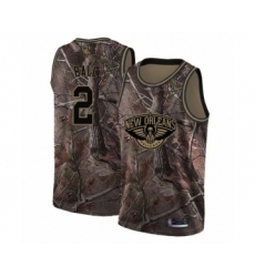Women's New Orleans Pelicans #2 Lonzo Ball Swingman Camo Realtree Collection Basketball Jersey