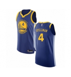 Men's Golden State Warriors #4 Omari Spellman Authentic Royal Blue Basketball Jersey - Icon Edition