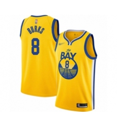 Men's Golden State Warriors #8 Alec Burks Authentic Royal Finished Basketball Jersey - Icon Edition