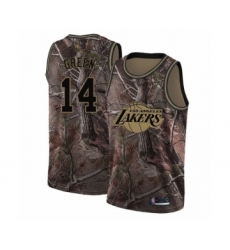 Men's Los Angeles Lakers #14 Danny Green Swingman Camo Realtree Collection Basketball Jersey