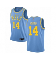 Women's Los Angeles Lakers #14 Danny Green Authentic Blue Hardwood Classics Basketball Jersey