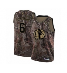 Women's Dallas Mavericks #6 Kristaps Porzingis Swingman Camo Realtree Collection Basketball Jersey