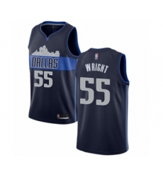 Women's Dallas Mavericks #55 Delon Wright Authentic Navy Blue Basketball Jersey Statement Edition
