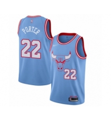 Men's Chicago Bulls #22 Otto Porter Swingman Blue Basketball Jersey - 2019 20 City Edition