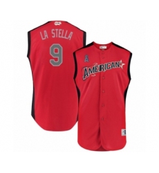 Men's Los Angeles Angels of Anaheim #9 Tommy La Stella Authentic Red American League 2019 Baseball All-Star Jersey