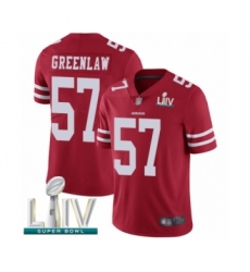 Men's San Francisco 49ers #57 Dre Greenlaw Red Team Color Vapor Untouchable Limited Player Super Bowl LIV Bound Football Jersey