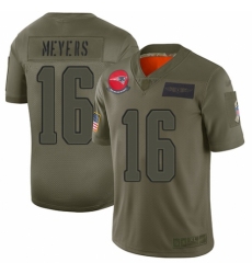 Men's New England Patriots #16 Jakobi Meyers Limited Camo 2019 Salute to Service Football Jersey