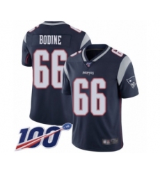Youth New England Patriots #66 Russell Bodine Navy Blue Team Color Vapor Untouchable Limited Player 100th Season Football Jersey