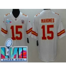Youth Kansas City Chiefs #15 Patrick Mahomes Limited White Super Bowl LVII Vapor Jersey