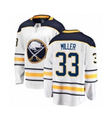 Men's Buffalo Sabres #33 Colin Miller Fanatics Branded White Away Breakaway Hockey Jersey